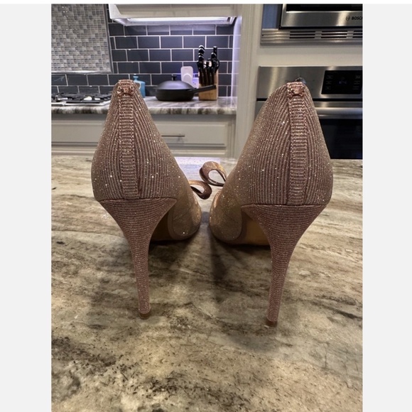 Ted Baker “Azeline” Rose Gold Glitter Bow Heels – Size 10 (EU 41) - Picture 6 of 9